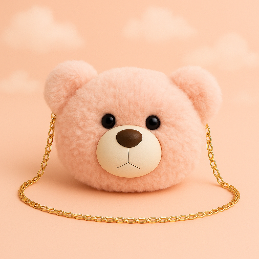 Teddy face sling bag