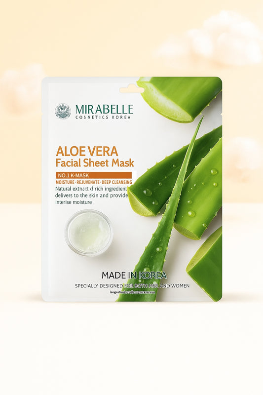 Aloe Vera Facial Sheet Mask - Mirabelle Korea